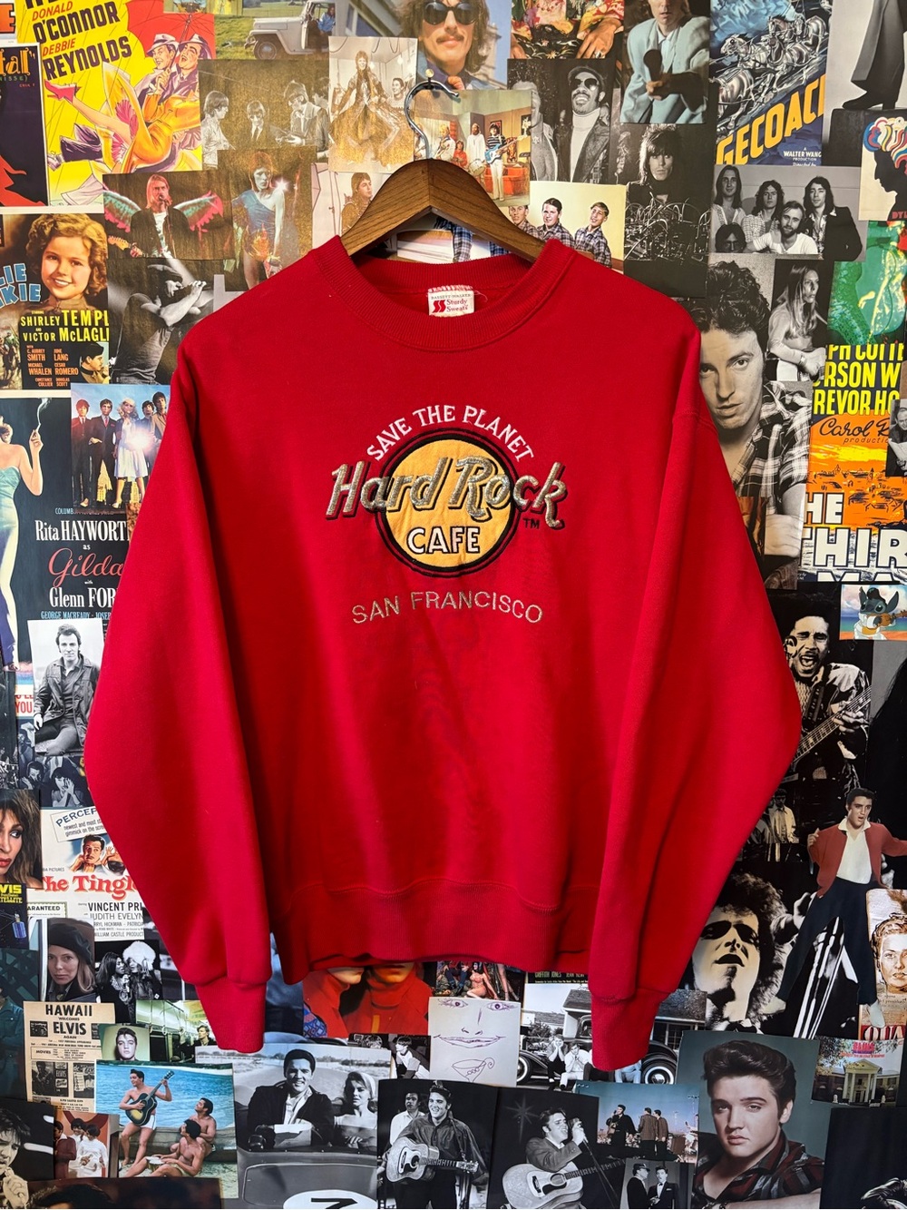 Hard Rock Cafe San Francisco Red Crewneck Sweatshirt